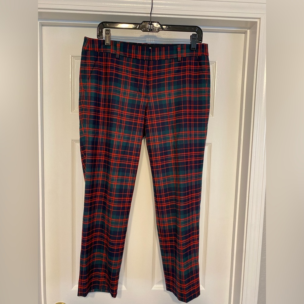 J Crew size 8 cropped plaid pants